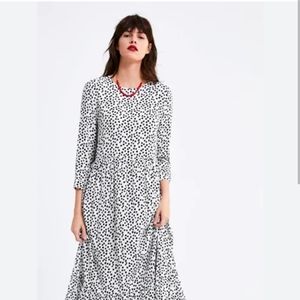 Zara Long Polka Dot Dress